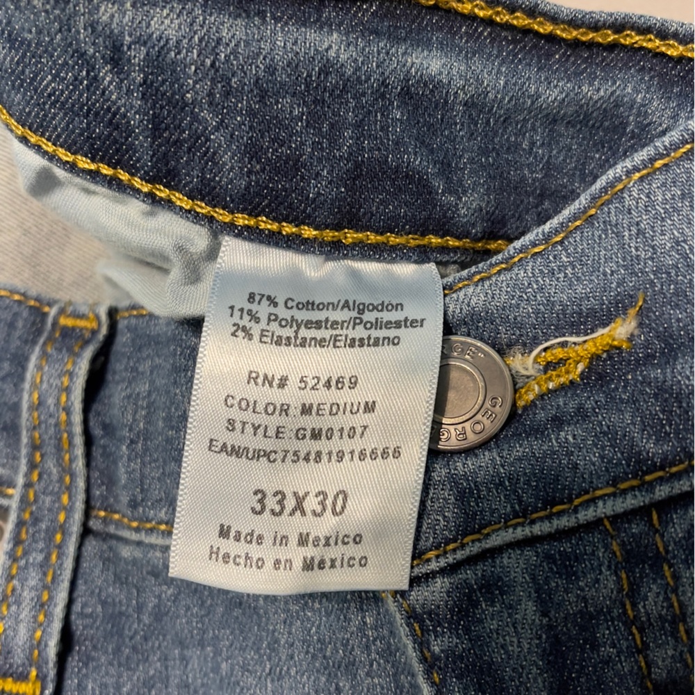 GEORGE DENIM JEANS 33x30 STRAIGHT LEG - Picture 3 of 5